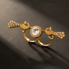 Mayura Two-Finger Statement Ring