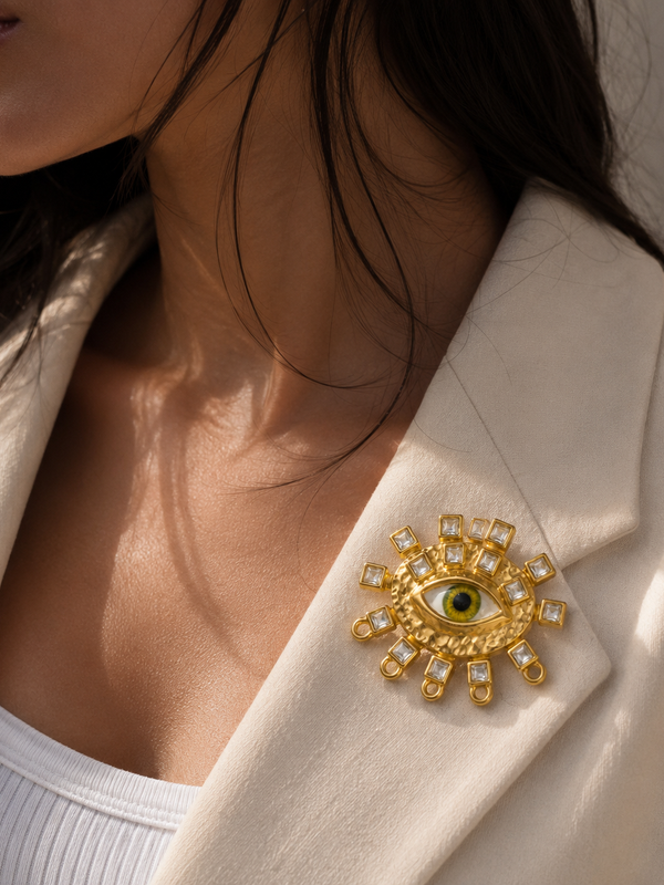 Celestial Guardian Evil Eye Brooch
