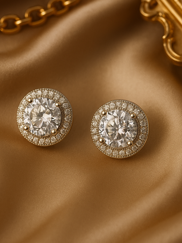 Solitaire Aura Diamond Studs