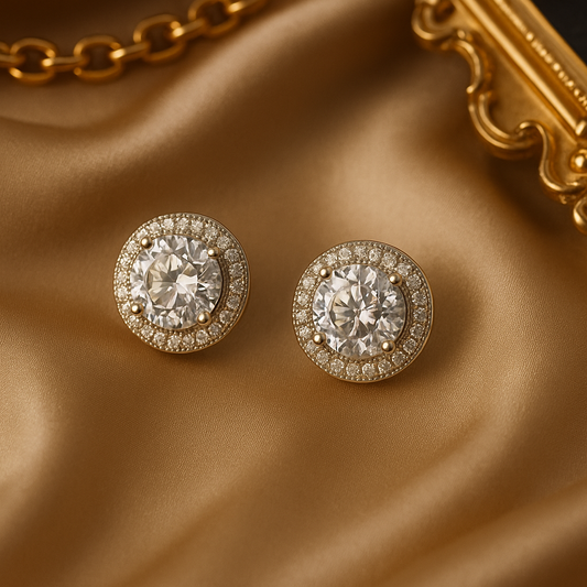 Solitaire Aura Diamond Studs