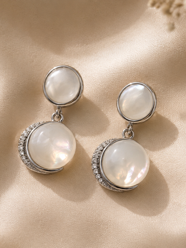 Selene Mother of Pearl Drop Earrings