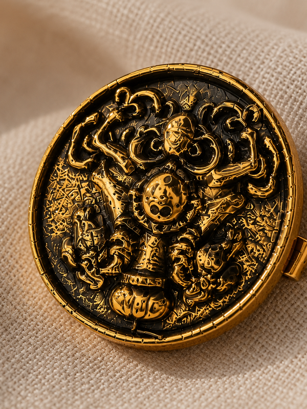 Vighnaharta Heritage Gold Button Cover