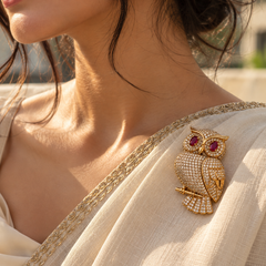 Rakta Drishti Owl Brooch
