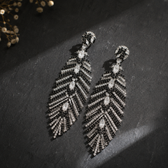 Noira Feather Statement Earrings