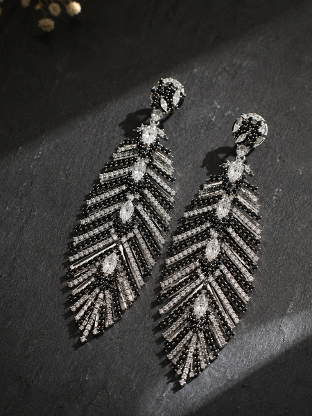 Noira Feather Statement Earrings