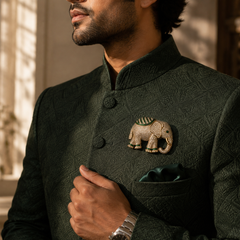 The Royal Emerald Elephant Brooch