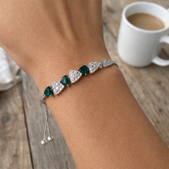 Emerald Heart Bracelet