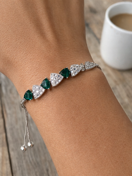Emerald Heart Bracelet