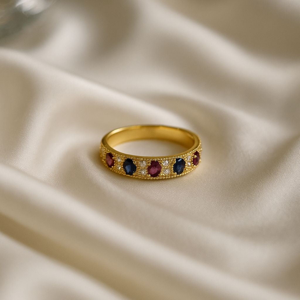 Regal Ruby & Sapphire Band Ring