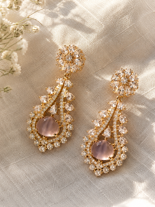 Noor Blush Statement Earrings