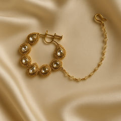 Statement Kundan Bridal Nath with Chain