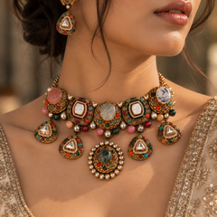 Navrasa Heritage Choker & Earrings Set