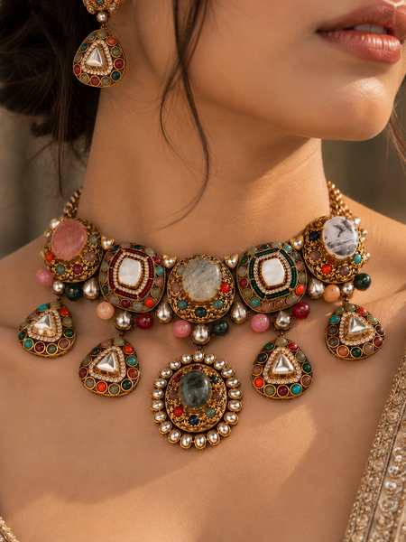 Navrasa Heritage Choker & Earrings Set