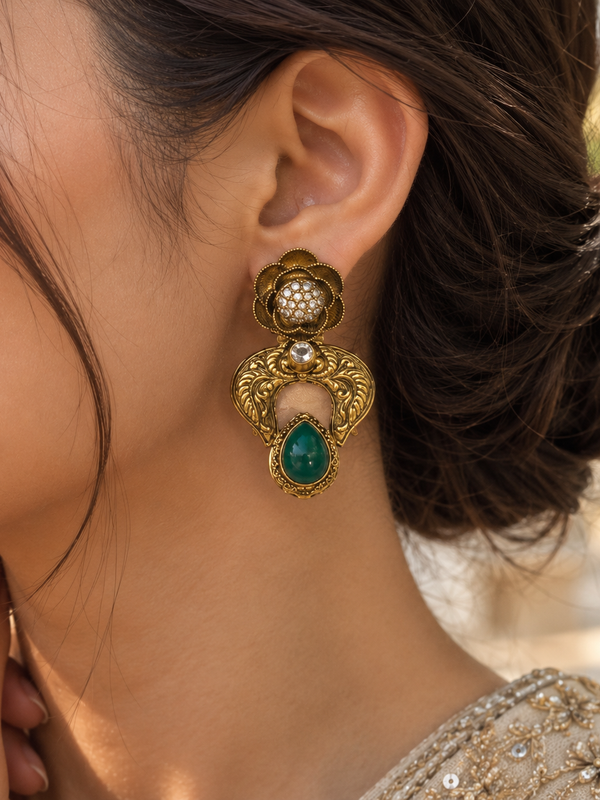 Simha Emerald Heritage Necklace Set