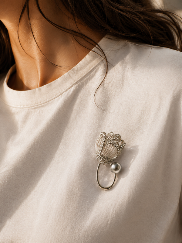 Celestia Pearl Bloom Brooch