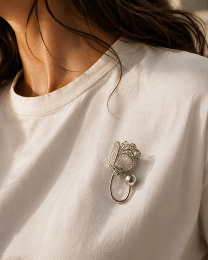 Celestia Pearl Bloom Brooch
