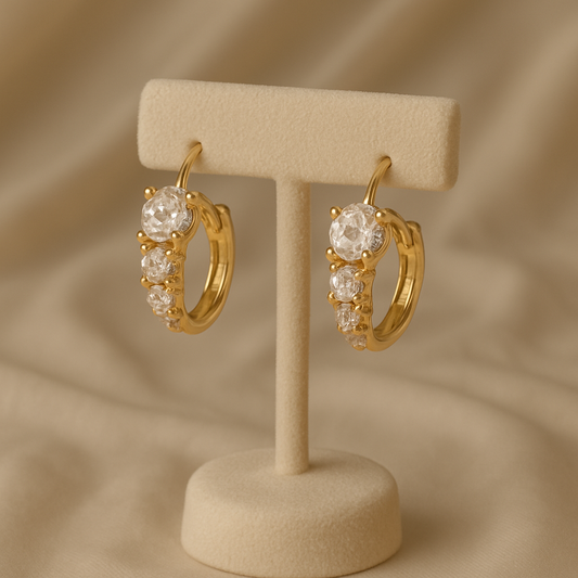 Aira Classic Diamond Hoops