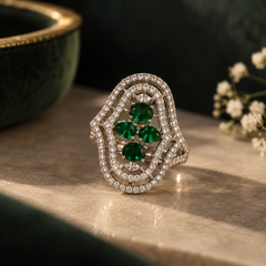 Emerald Noor Statement Ring
