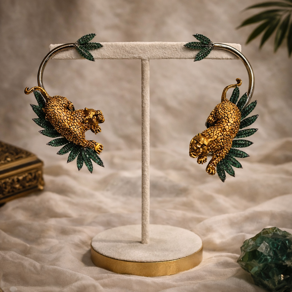 Emerald Panther Royale Statement Set