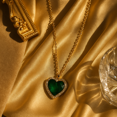 Emerald Heart Luxe Pendant Necklace