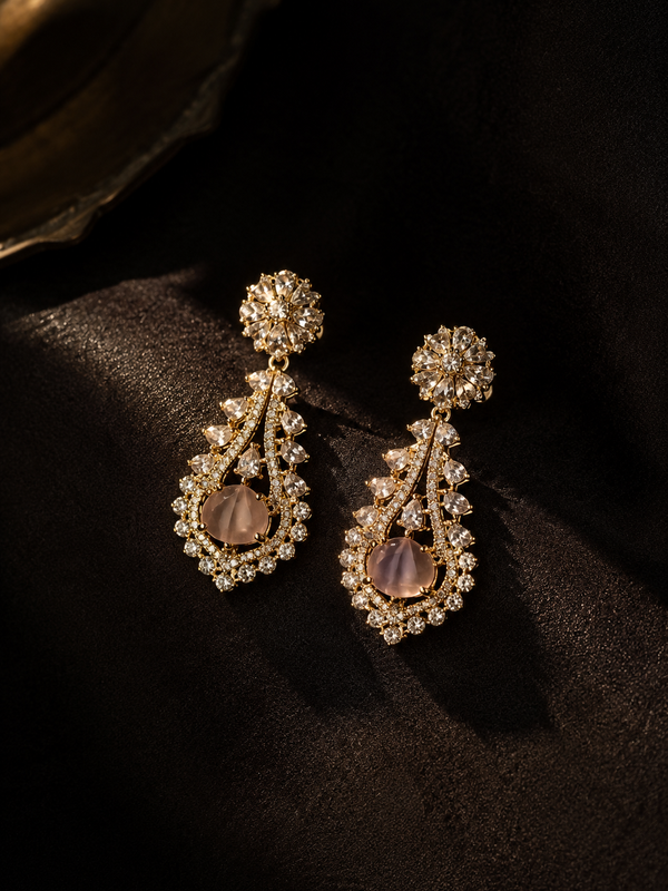 Noor Blush Statement Earrings