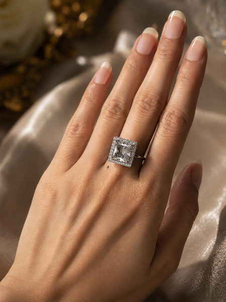 Aira Princess Solitaire Ring
