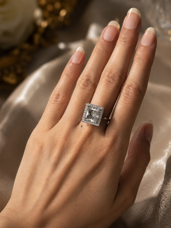 Aira Princess Solitaire Ring