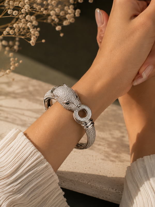 Panthère Crystal Statement Bracelet