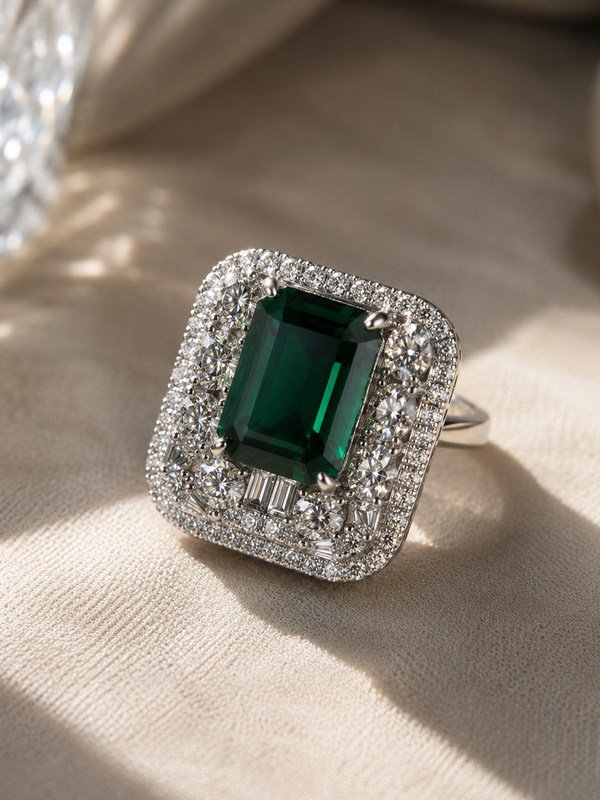 Zamrud Emerald Statement Ring