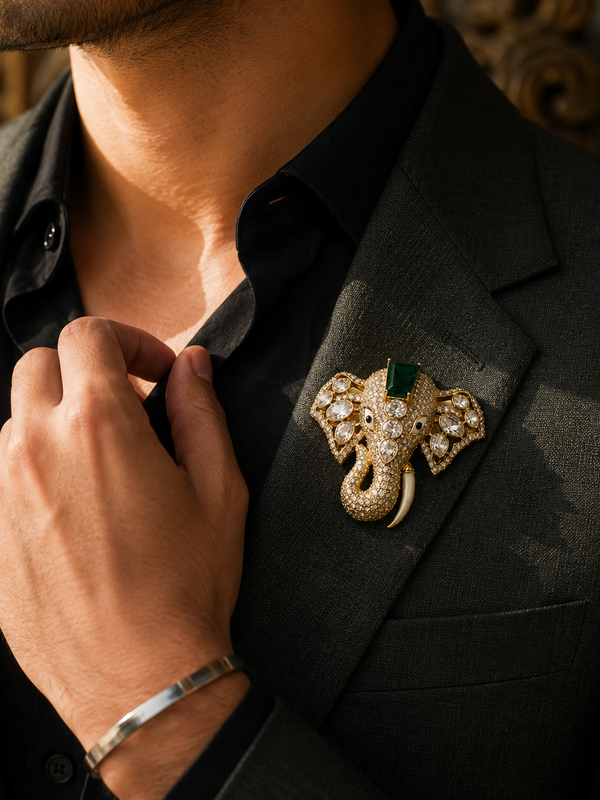 The Maharaja Elephant Statement Brooch