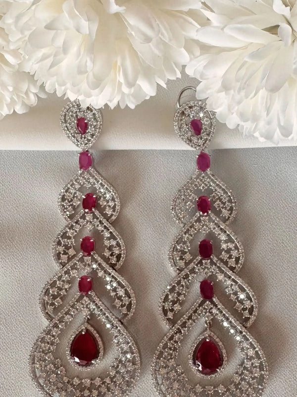 Stellar Cascade Diamond Earrings
