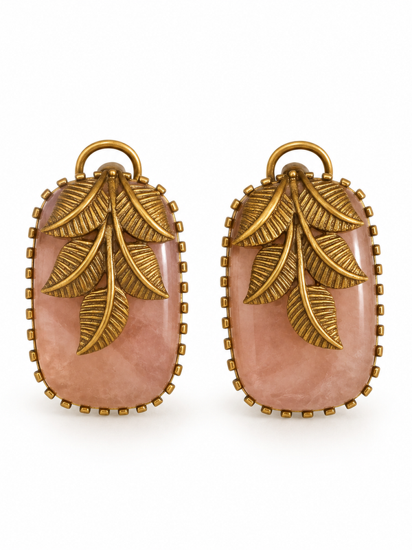 Gulnaar Bird & Blush Stone Pendant Necklace