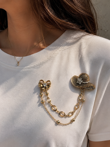Monarch Elegance Chain Brooch