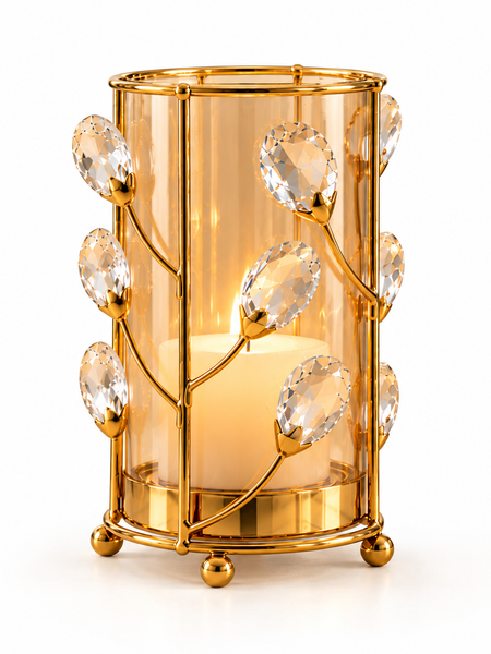 Crystal Vine Petite Hurricane Candle Holder