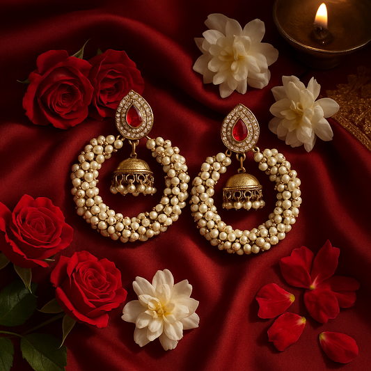 Aarohi Pearl Ember Earrings