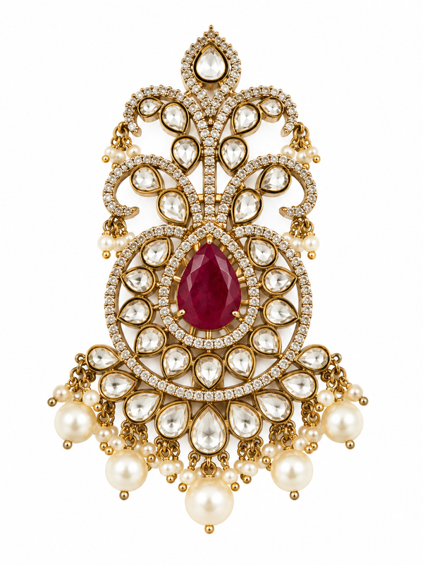 Ruhan Ruby Kundan Men’s Kalgi