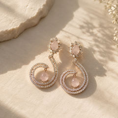 Rosé Celeste Crystal Drop Earrings