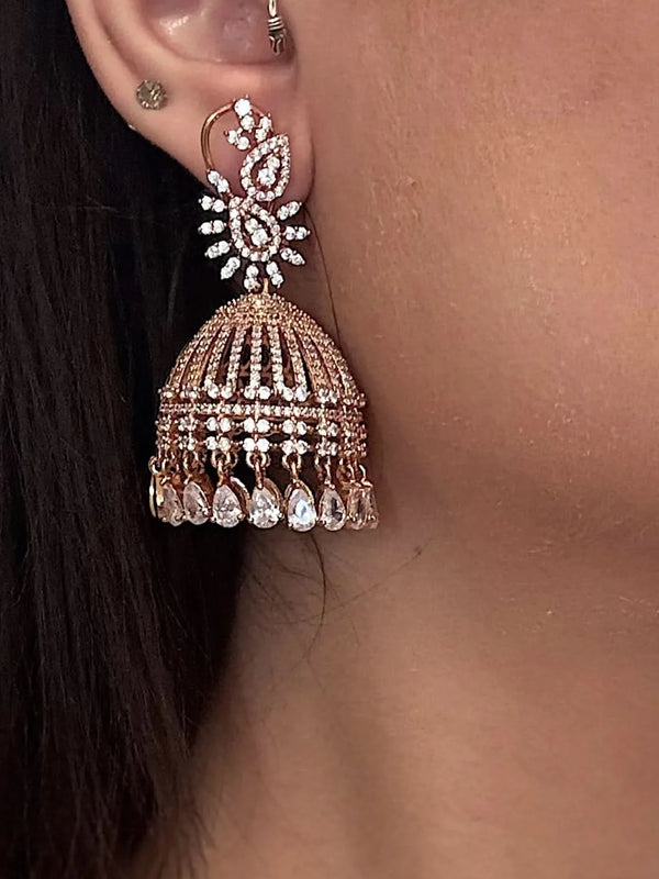 Suroor Rose Dome Jhumkas