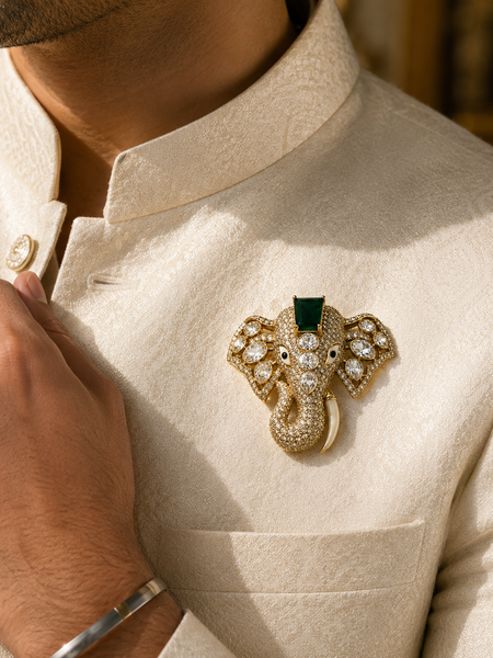 The Maharaja Elephant Statement Brooch