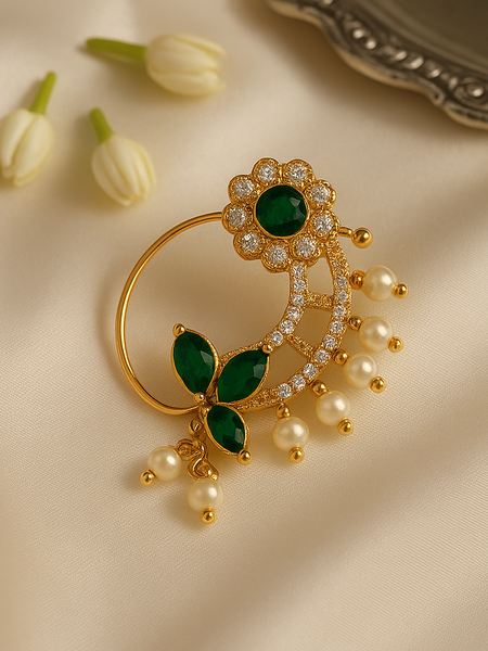 Emerald & Pearl Maharashtrian Nath