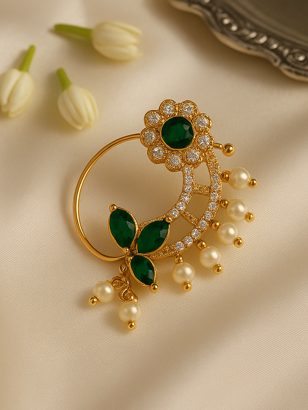 Emerald & Pearl Maharashtrian Nath