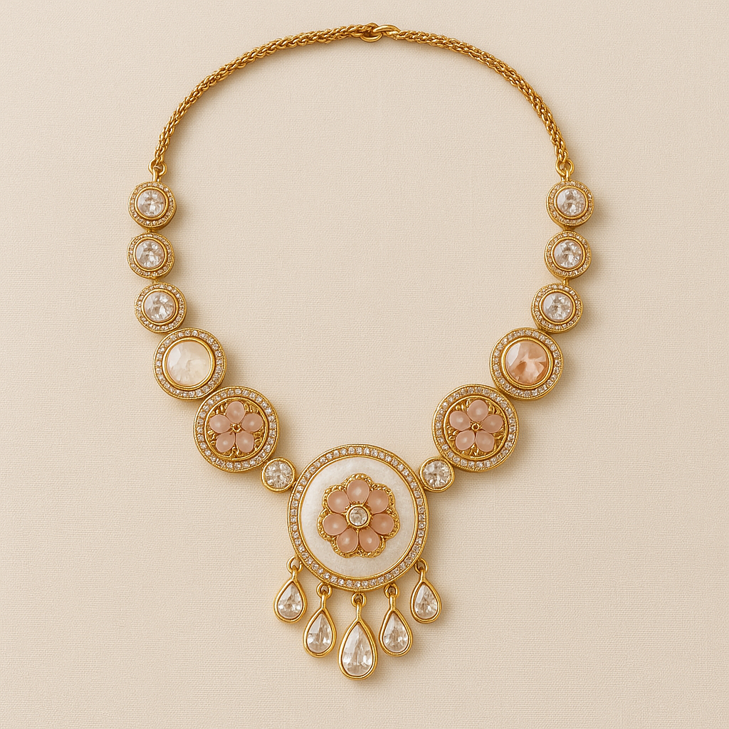 Noorjahan Polki Floral Necklace Set
