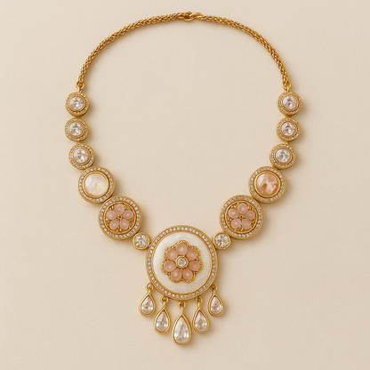 Noorjahan Polki Floral Necklace Set
