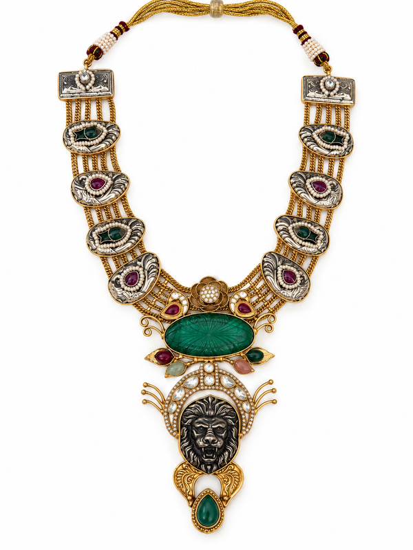 Simha Emerald Heritage Necklace Set
