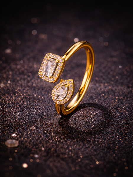 Duo Halo Open Ring