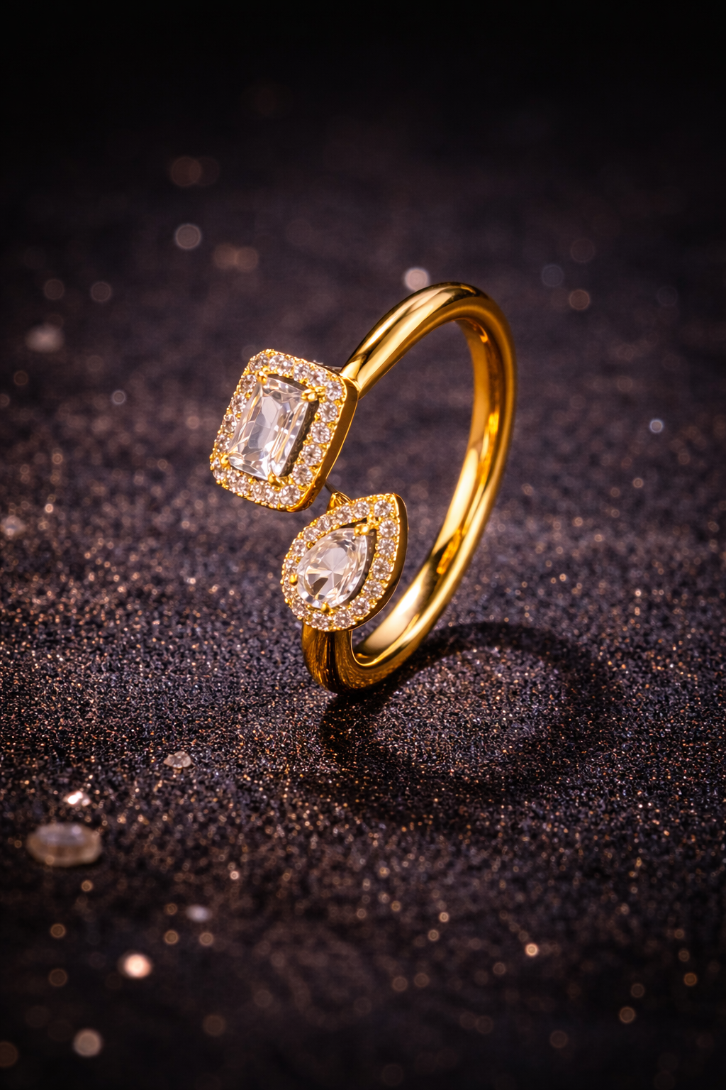 Duo Halo Open Ring