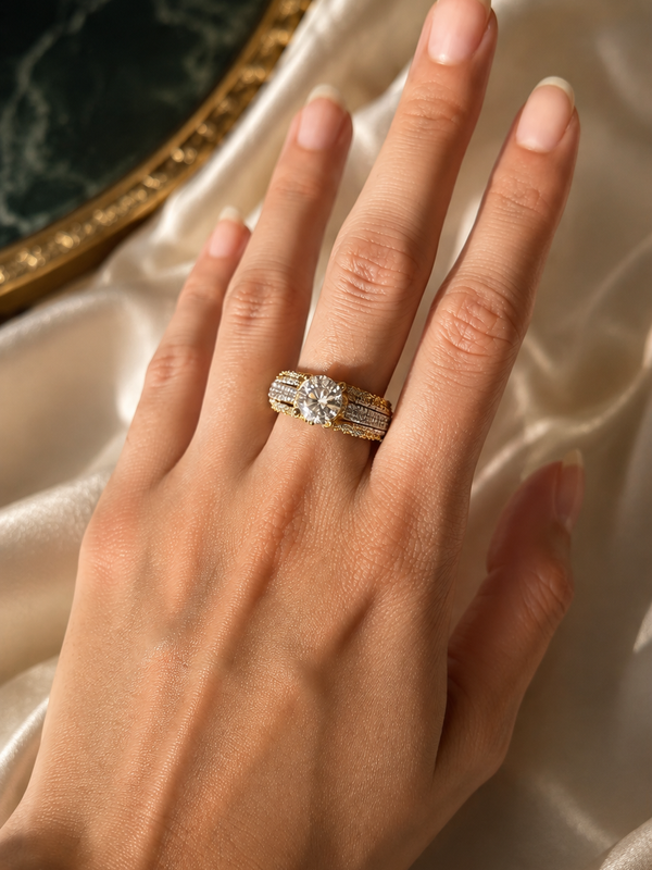 Solitaire Statement Ring
