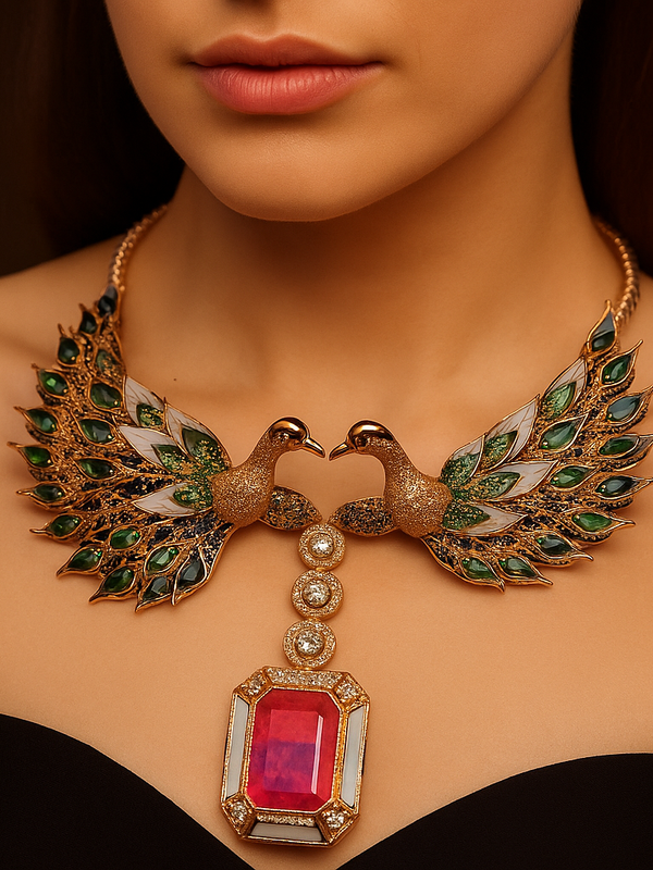 Majestic Peacock Harmony Necklace