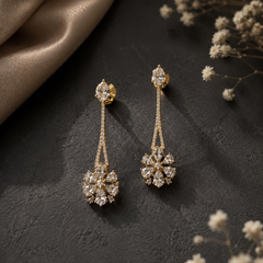 Celeste Crystal Linear Drop Earrings
