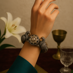 Regal Swan Kundan Heritage Bangle